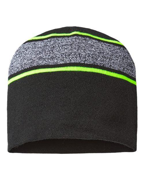 CAP AMERICA USA-Made Variegated Striped Beanie RKV9 - Dresses Max