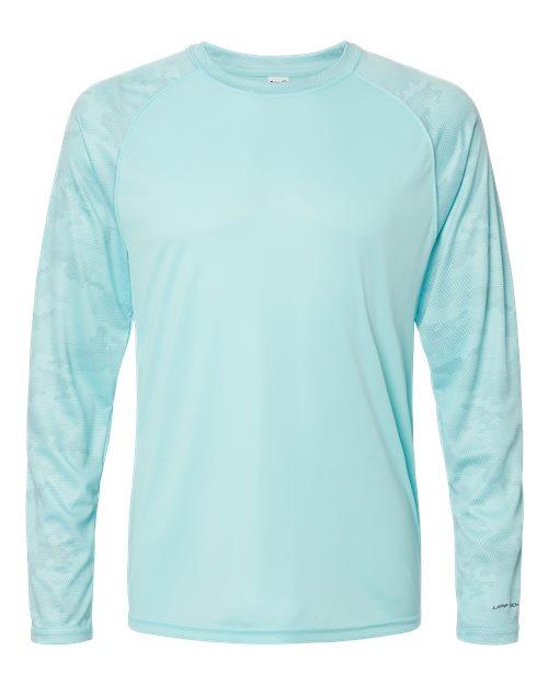 Paragon Cayman Performance Camo Colorblocked Long Sleeve T-Shirt 216 - Dresses Max