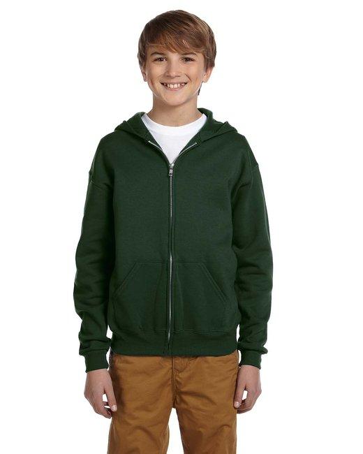 Jerzees Youth 8 oz. NuBlend® Fleece Full-Zip Hooded Sweatshirt 993B - Dresses Max