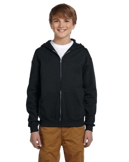 Jerzees Youth 8 oz. NuBlend® Fleece Full-Zip Hooded Sweatshirt 993B - Dresses Max