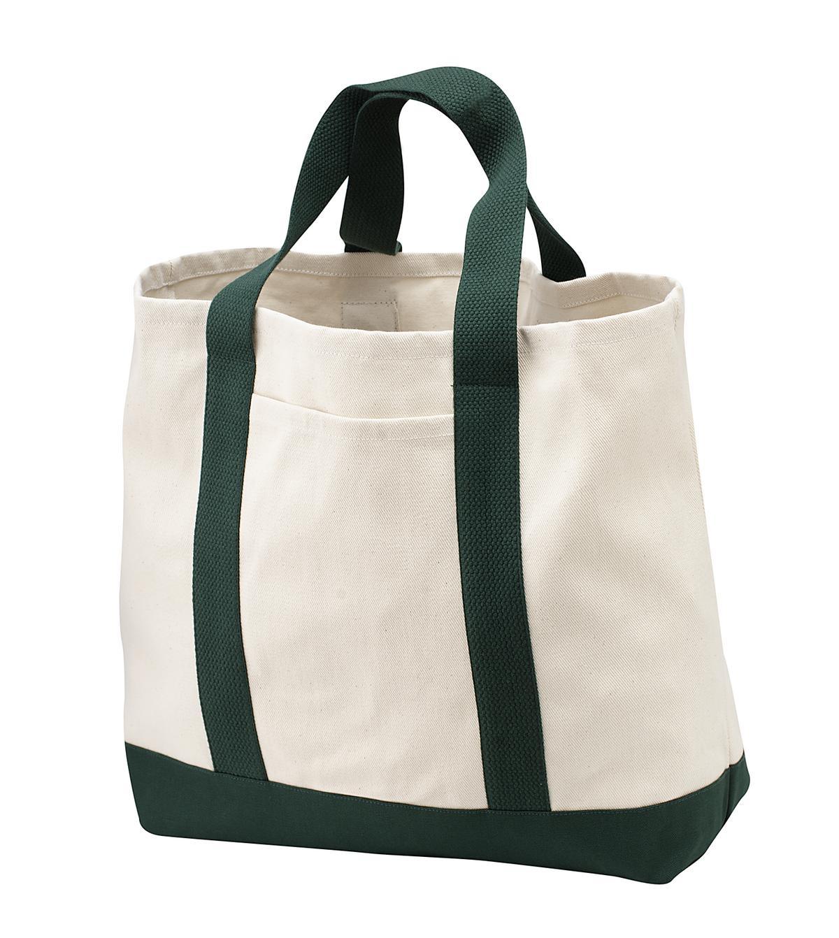Port Authority - Ideal Twill Two-Tone Shopping Tote. B400 - Dresses Max