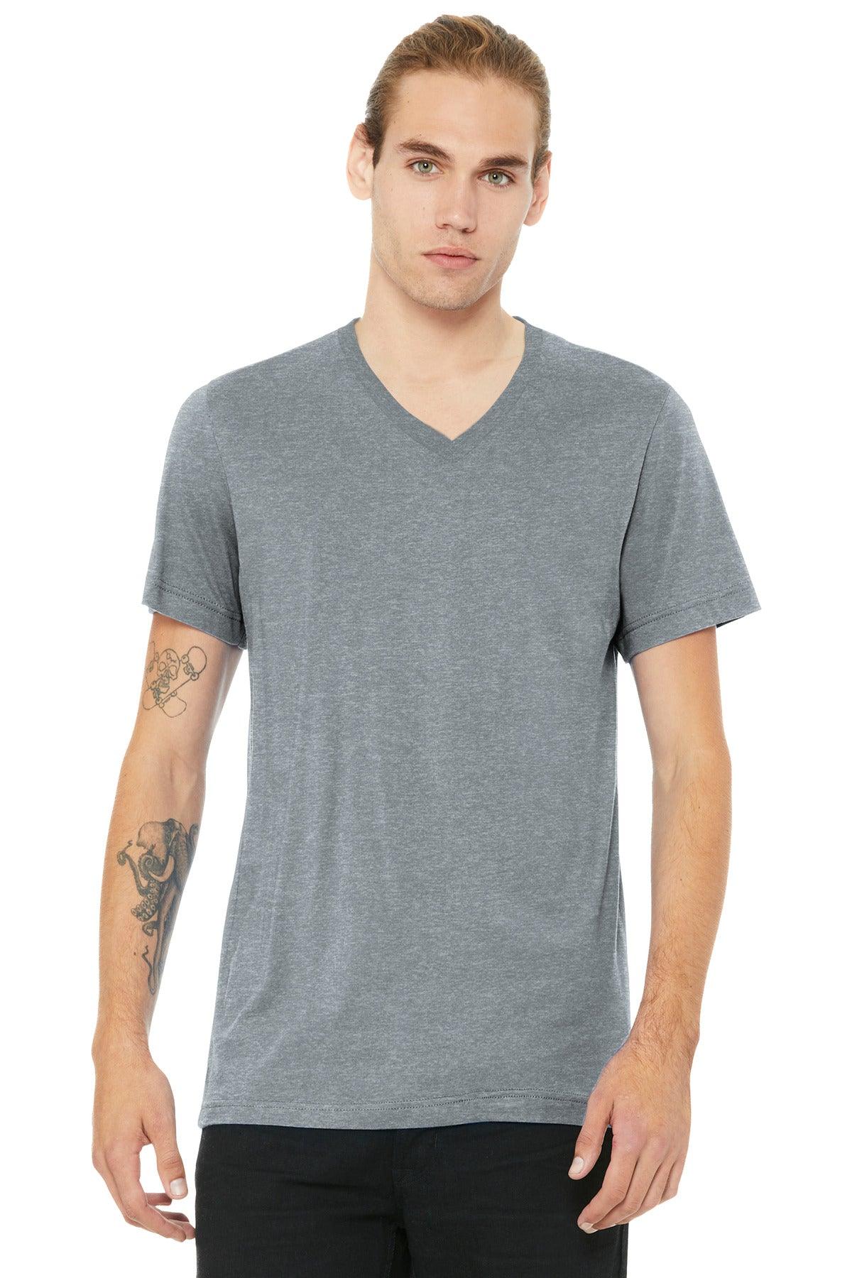 BELLA+CANVAS Unisex Heather CVC V-Neck Tee BC3005CVC - Dresses Max