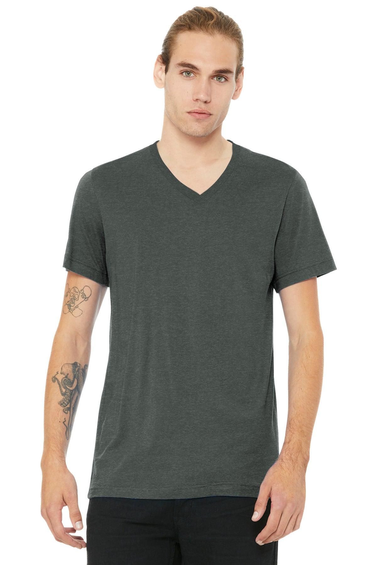 BELLA+CANVAS Unisex Heather CVC V-Neck Tee BC3005CVC - Dresses Max