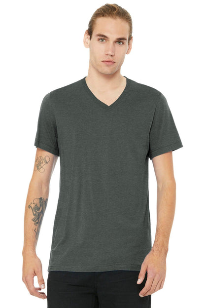 BELLA+CANVAS Unisex Heather CVC V-Neck Tee BC3005CVC - Dresses Max