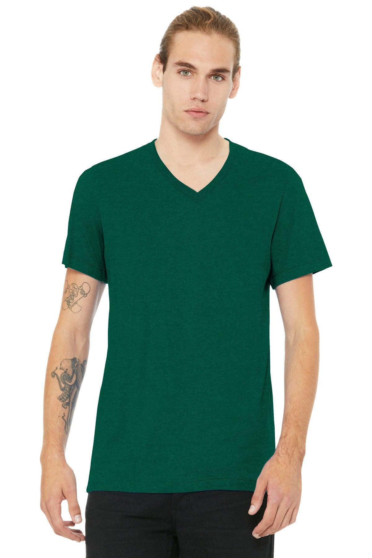 BELLA+CANVAS Unisex Heather CVC V-Neck Tee BC3005CVC - Dresses Max