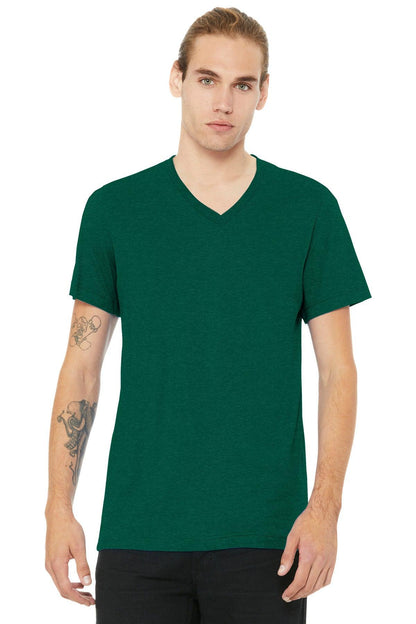 BELLA+CANVAS Unisex Heather CVC V-Neck Tee BC3005CVC - Dresses Max