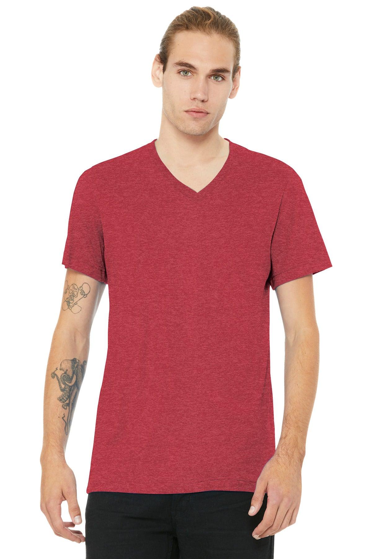 BELLA+CANVAS Unisex Heather CVC V-Neck Tee BC3005CVC - Dresses Max