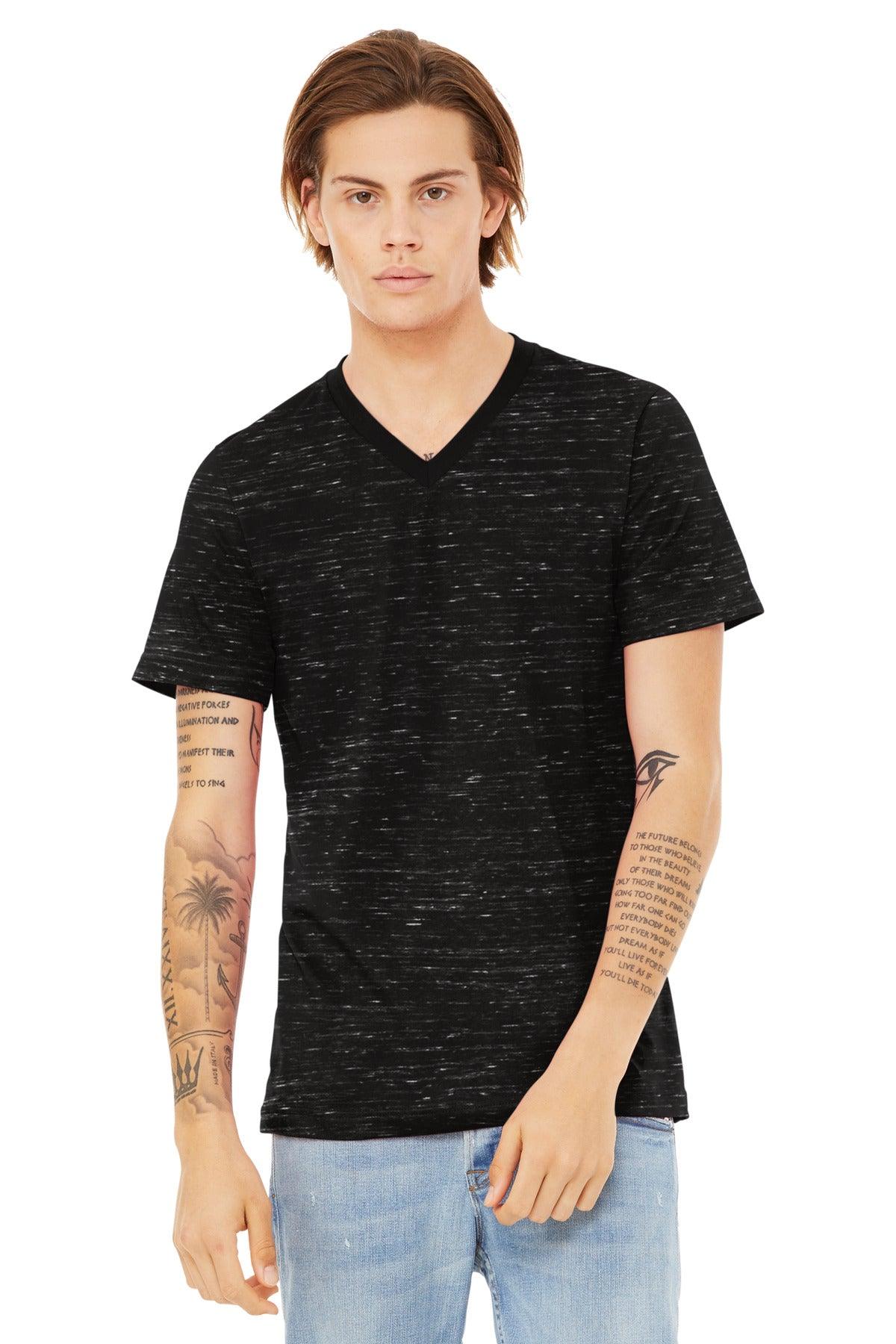 BELLA+CANVAS Unisex Textured Jersey V-Neck Tee BC3655 - Dresses Max