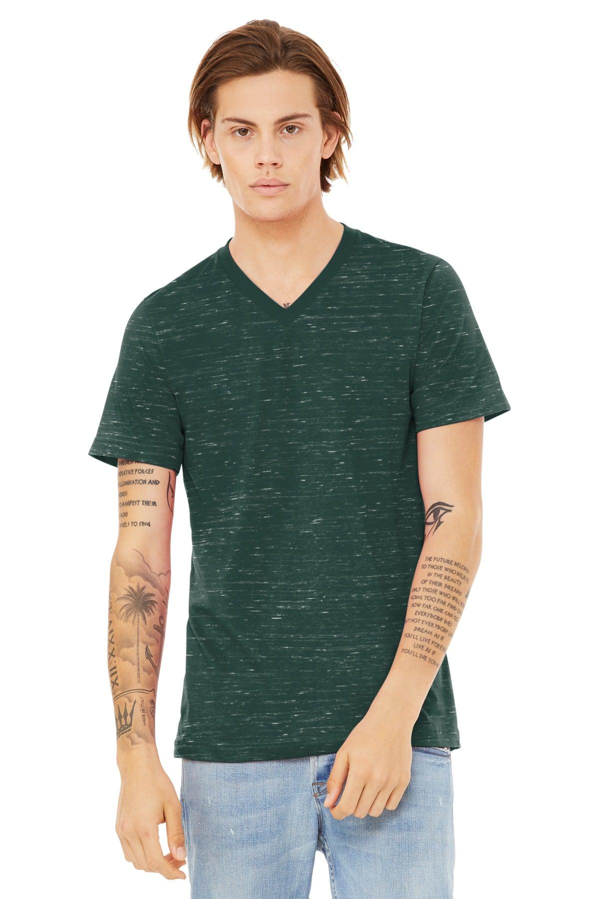 BELLA+CANVAS Unisex Textured Jersey V-Neck Tee BC3655 - Dresses Max