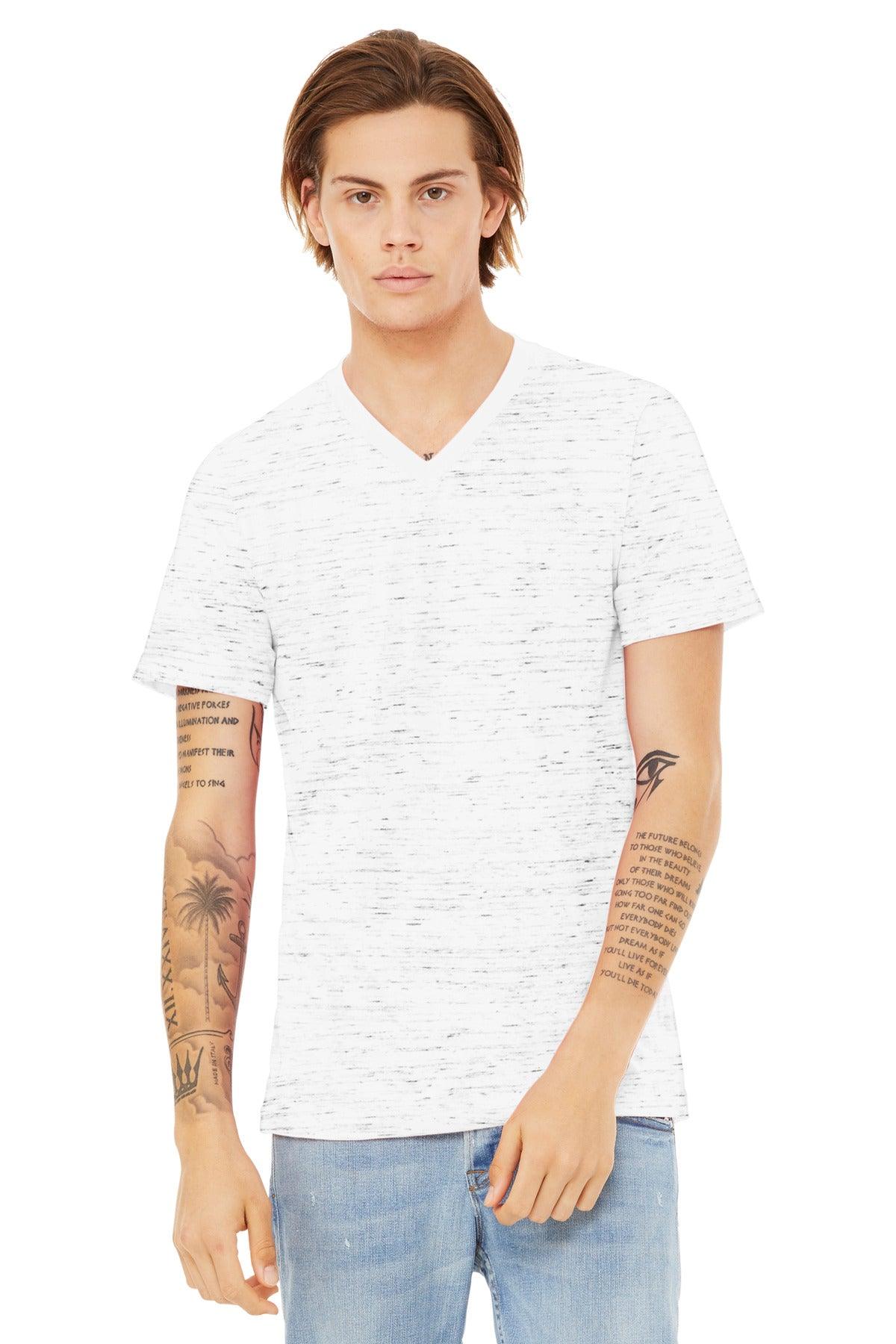 BELLA+CANVAS Unisex Textured Jersey V-Neck Tee BC3655 - Dresses Max