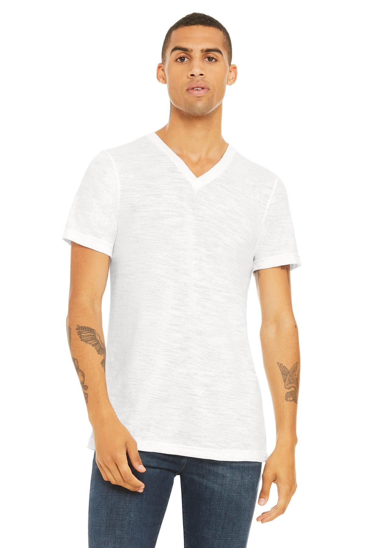 BELLA+CANVAS Unisex Textured Jersey V-Neck Tee BC3655 - Dresses Max
