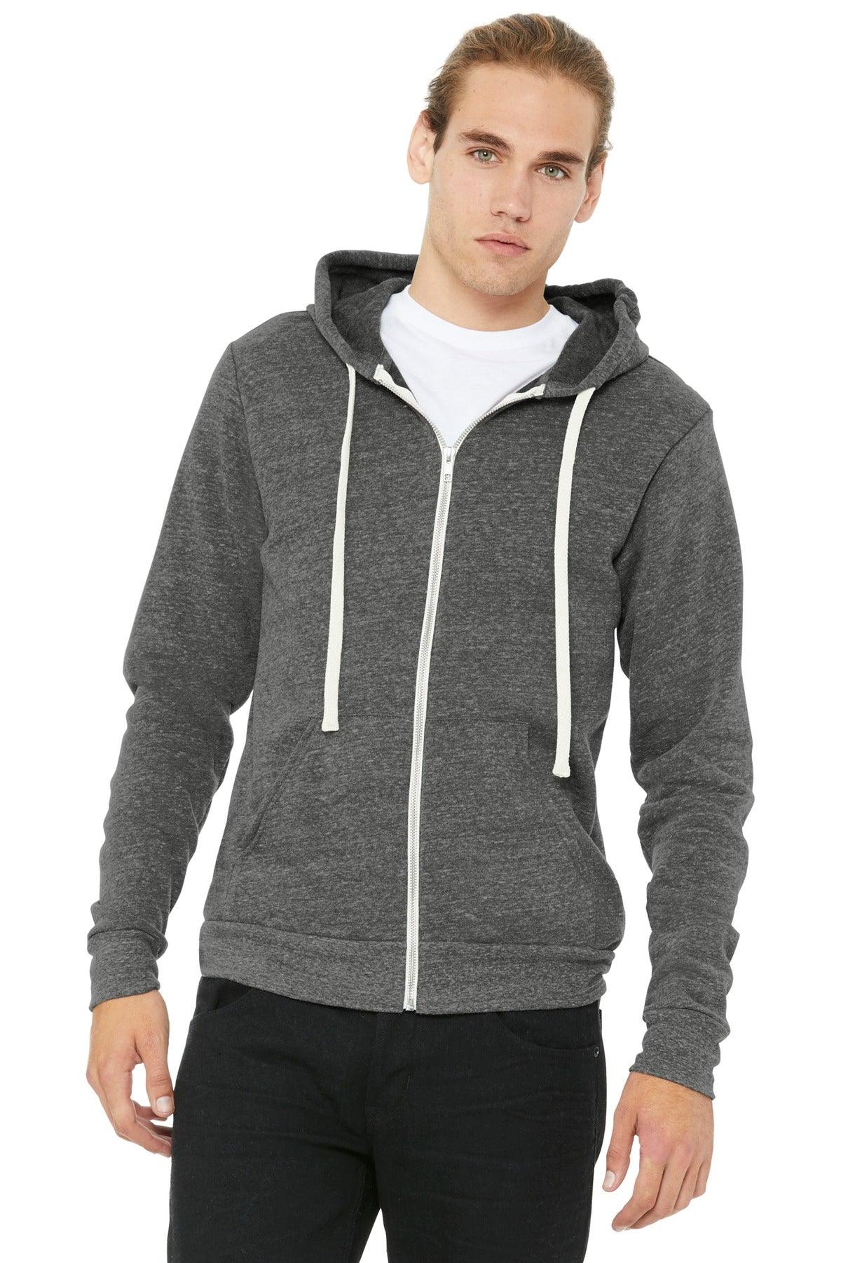 BELLA+CANVAS Unisex Triblend Sponge Fleece Full-Zip Hoodie. BC3909 - Dresses Max