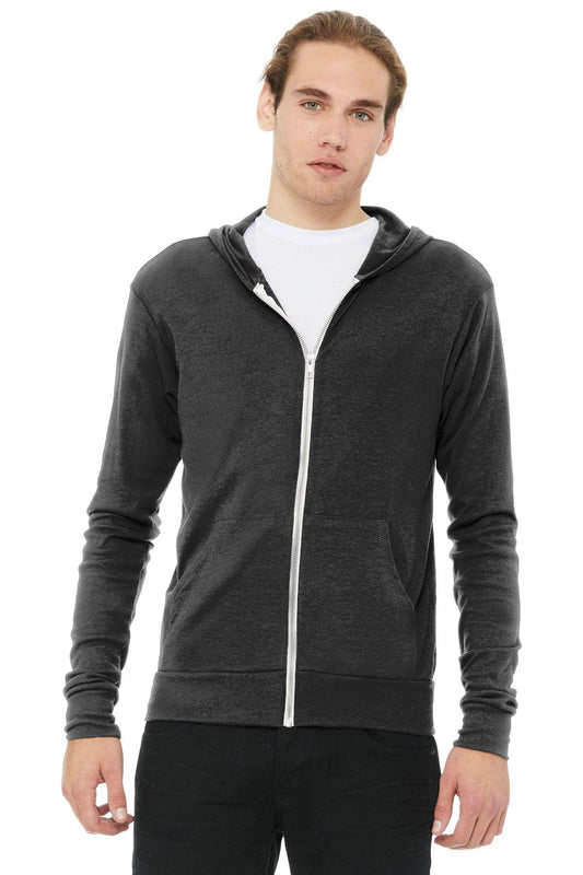 BELLA+CANVAS Unisex Triblend Full-Zip Lightweight Hoodie. BC3939 - Dresses Max