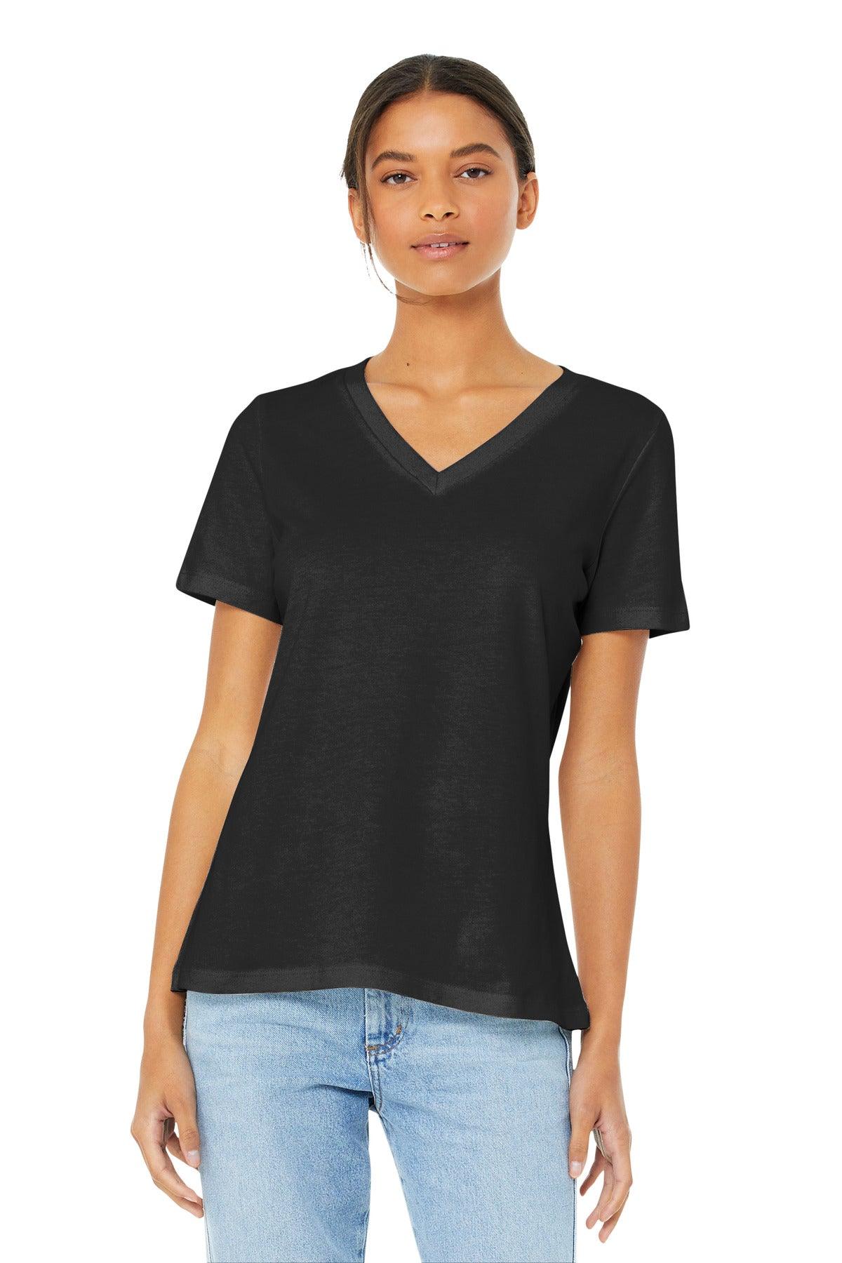 BELLA+CANVAS Women's Relaxed Jersey Short Sleeve V-Neck Tee. BC6405 - Dresses Max