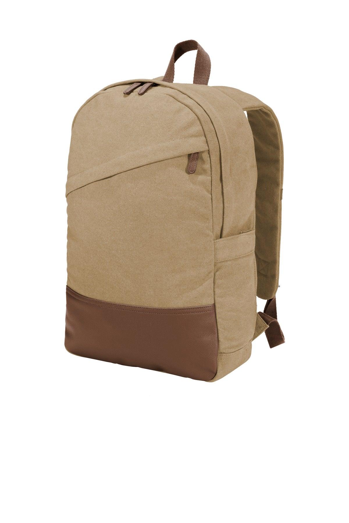 Port Authority Cotton Canvas Backpack. BG210 - Dresses Max