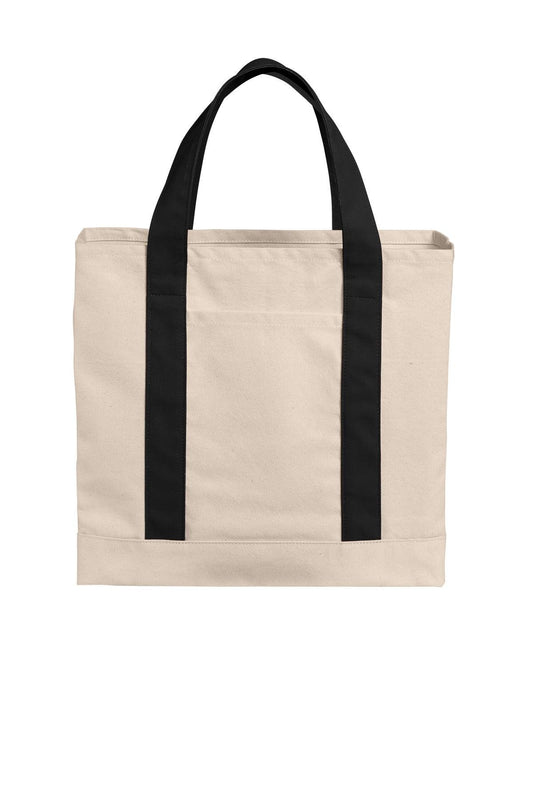 Port Authority Cotton Canvas Two-Tone Tote BG429 - Dresses Max