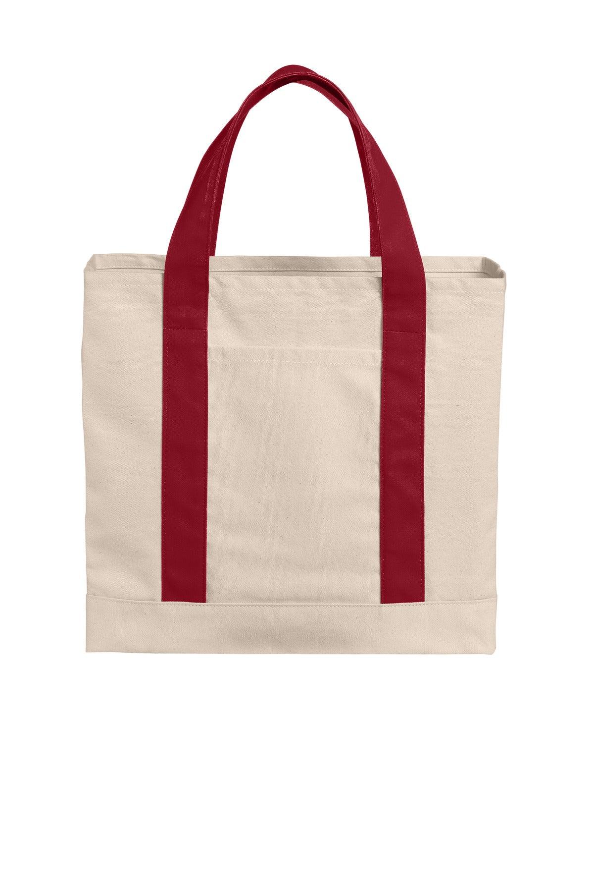 Port Authority Cotton Canvas Two-Tone Tote BG429 - Dresses Max