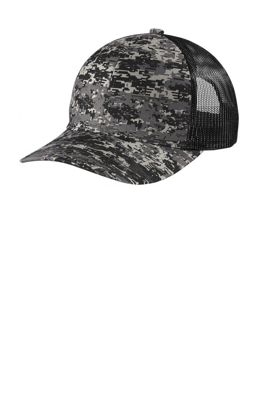 Port Authority Digi Camo Snapback Trucker Cap C114 - Dresses Max