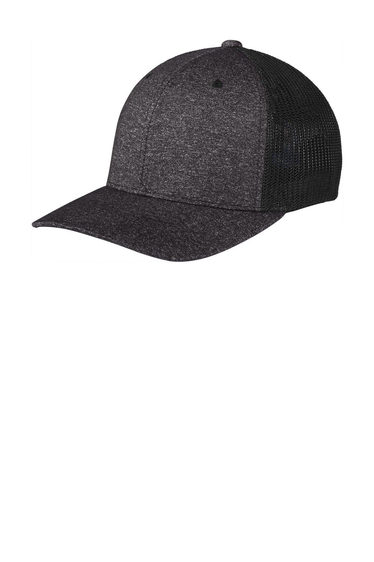 Port Authority Flexfit Melange Mesh Back Trucker Cap C302 - Dresses Max