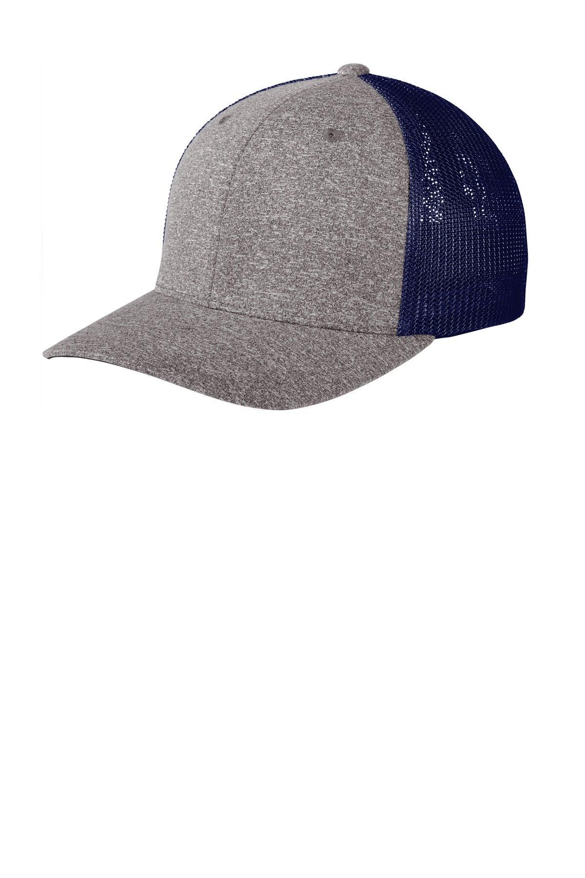 Port Authority Flexfit Melange Mesh Back Trucker Cap C302 - Dresses Max