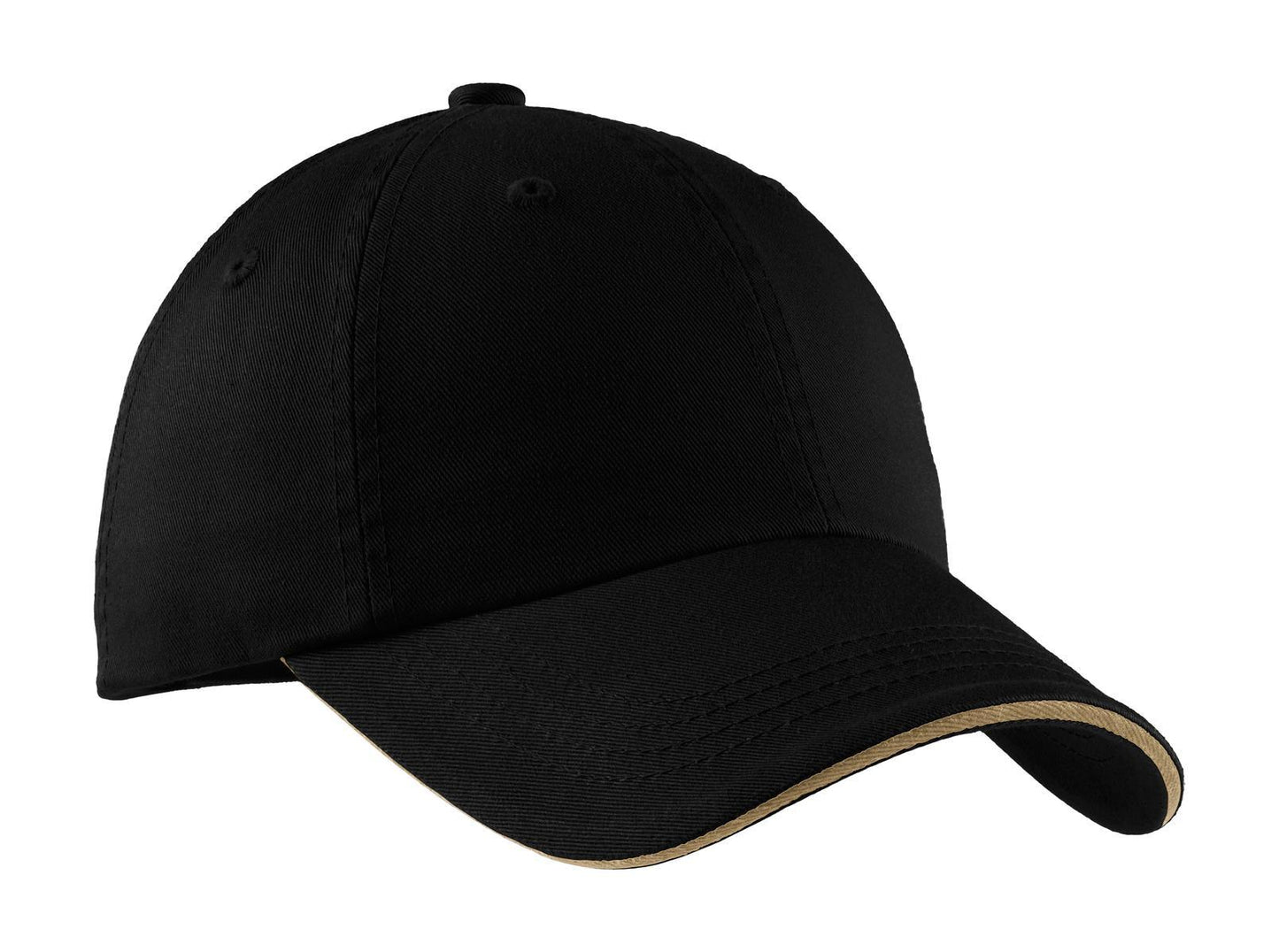 Port Authority Sandwich Bill Cap with Striped Closure. C830 - Dresses Max