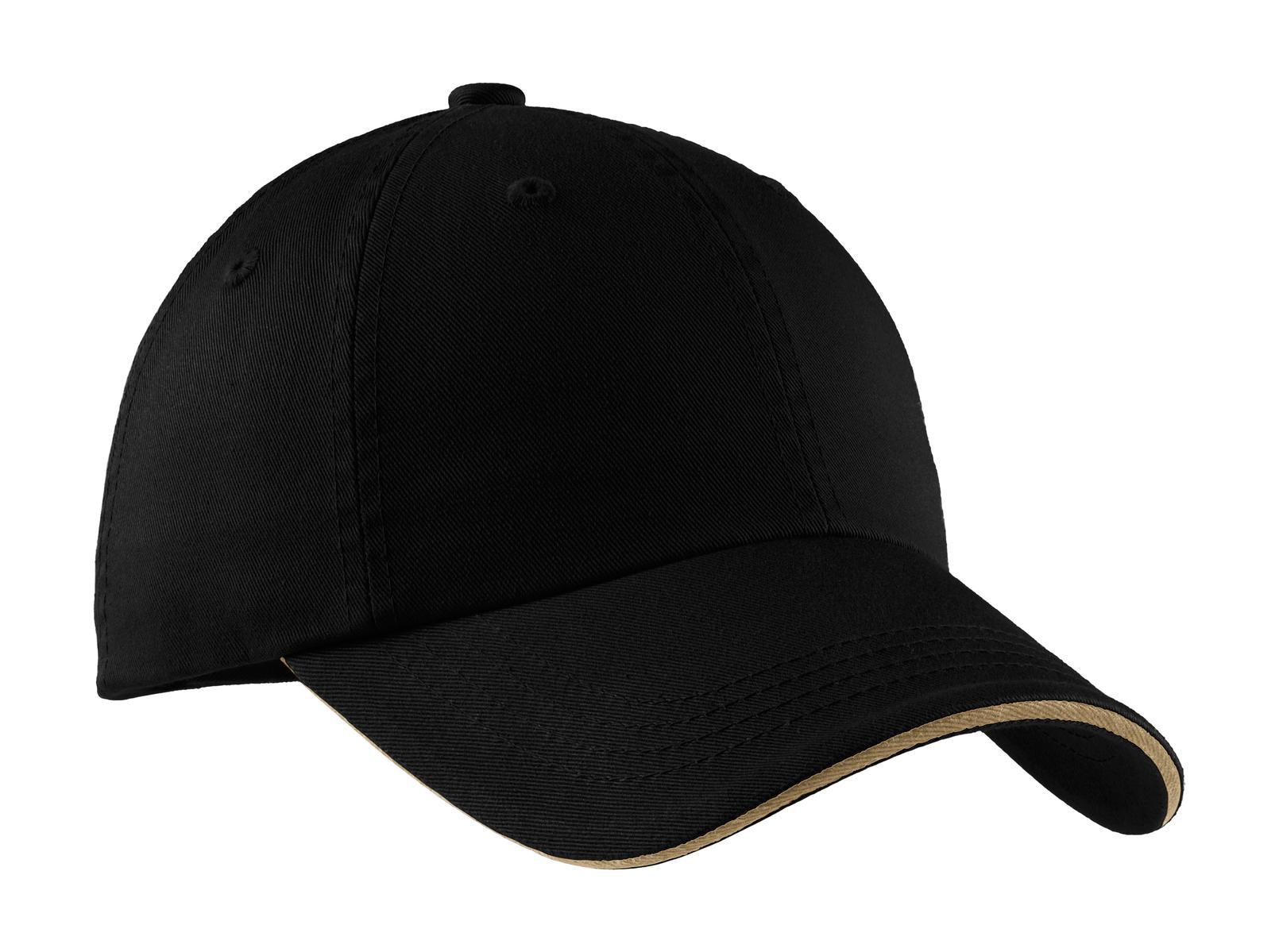 Port Authority Sandwich Bill Cap with Striped Closure. C830 - Dresses Max