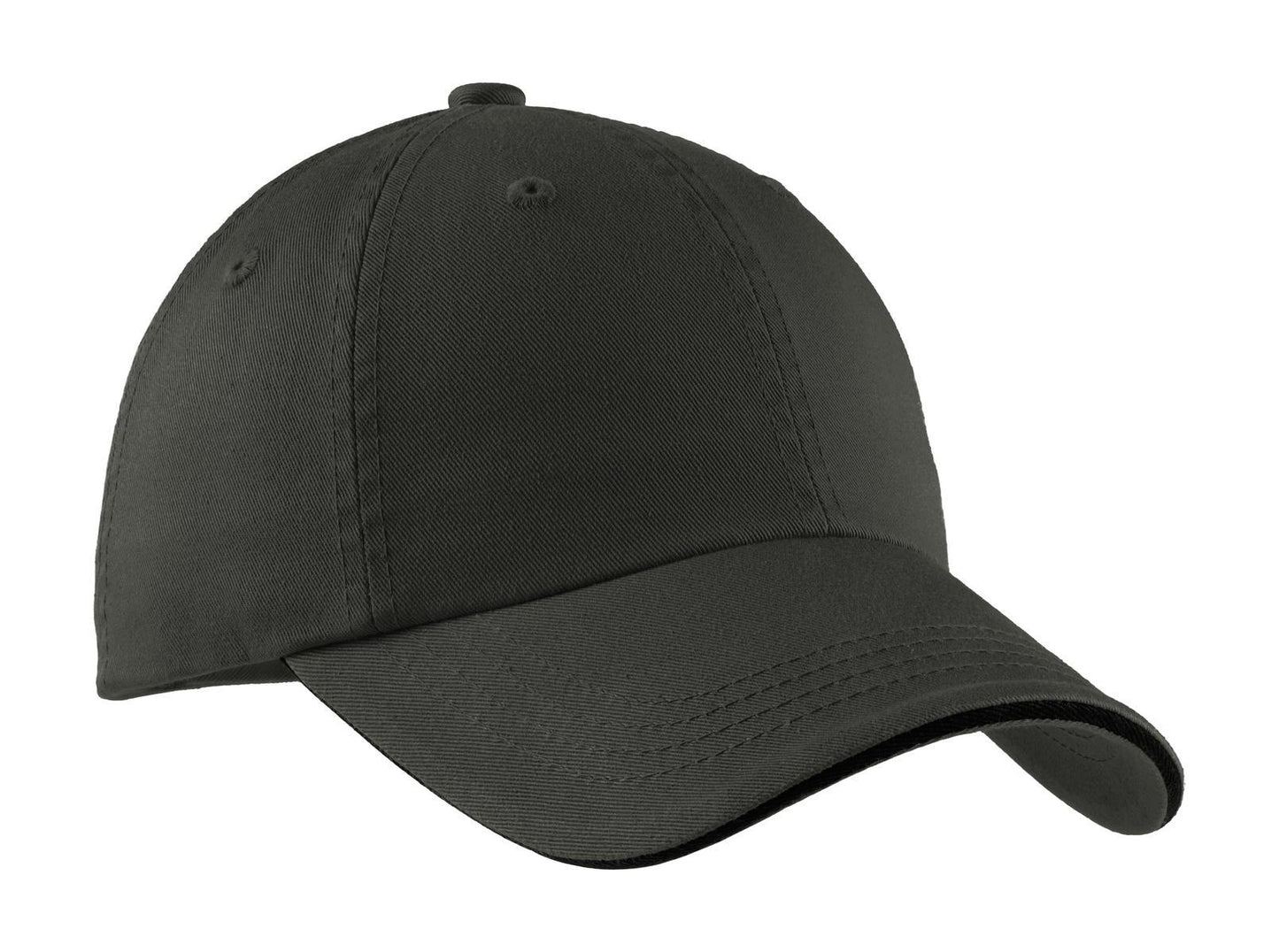Port Authority Sandwich Bill Cap with Striped Closure. C830 - Dresses Max