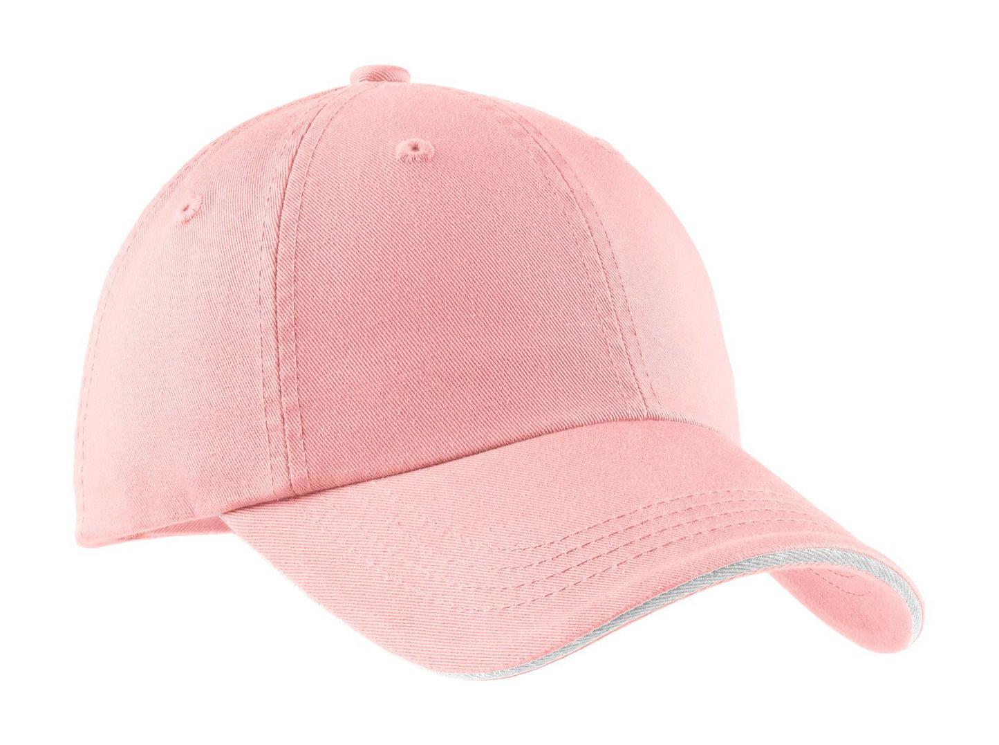 Port Authority Sandwich Bill Cap with Striped Closure. C830 - Dresses Max