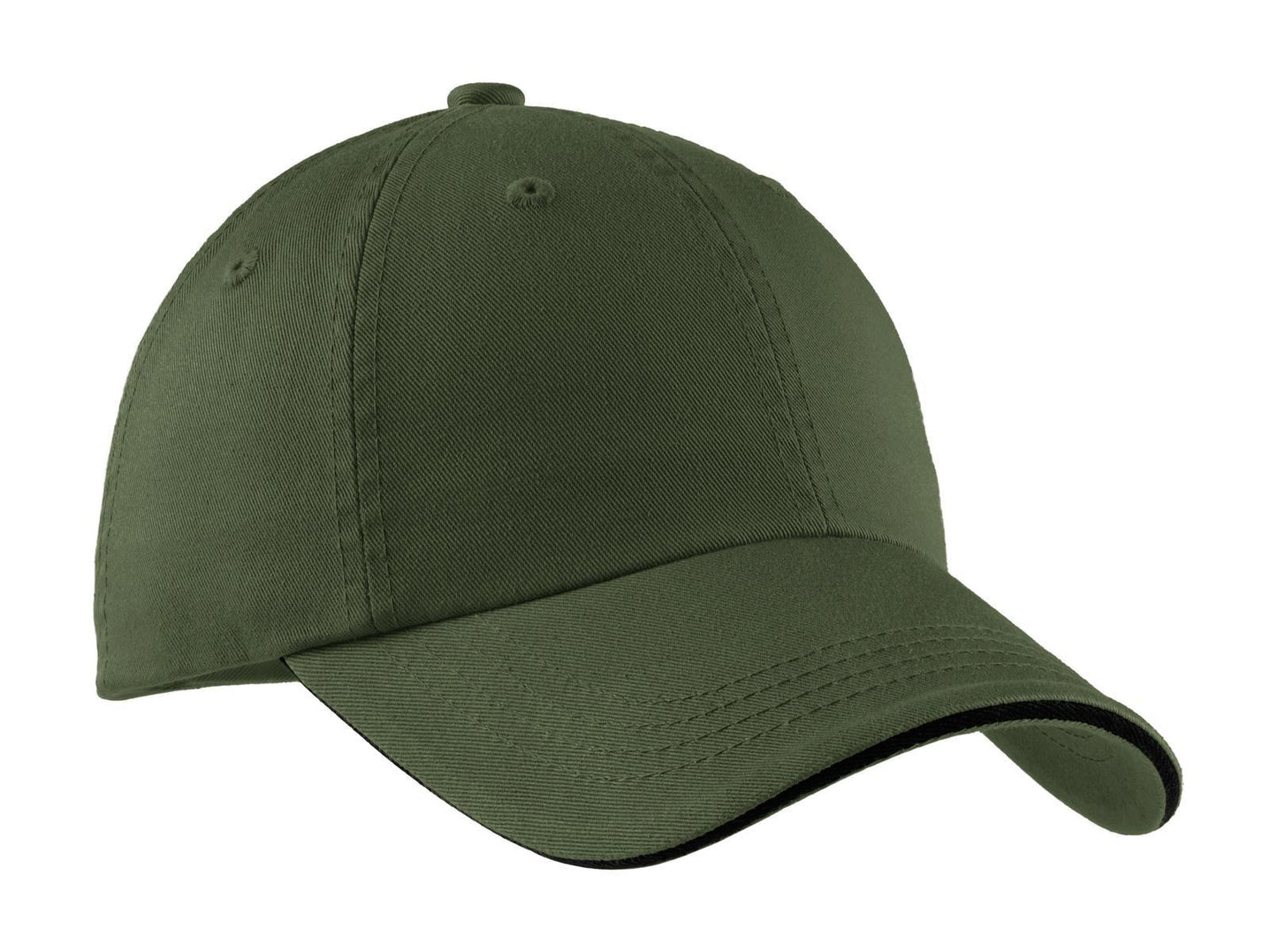 Port Authority Sandwich Bill Cap with Striped Closure. C830 - Dresses Max
