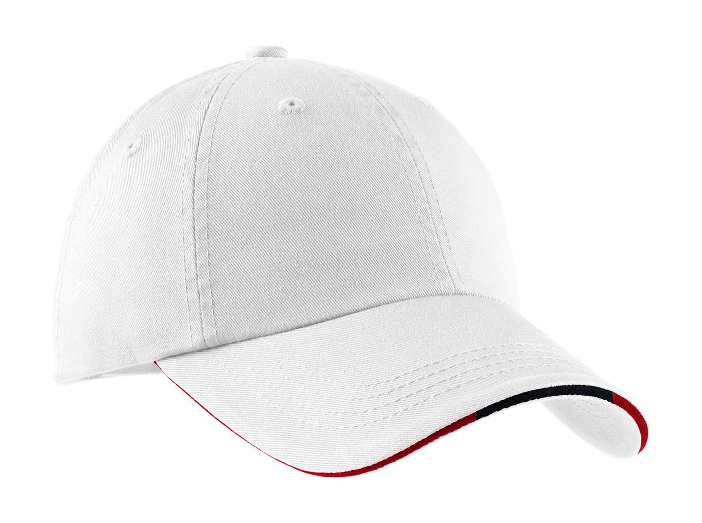 Port Authority Sandwich Bill Cap with Striped Closure. C830 - Dresses Max