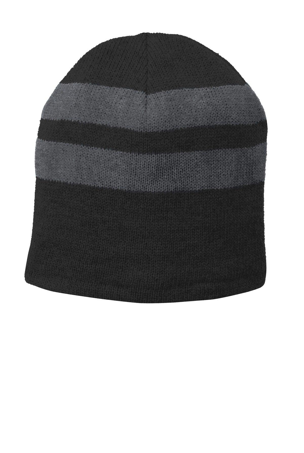 Port & Company Fleece-Lined Striped Beanie Cap. C922 - Dresses Max