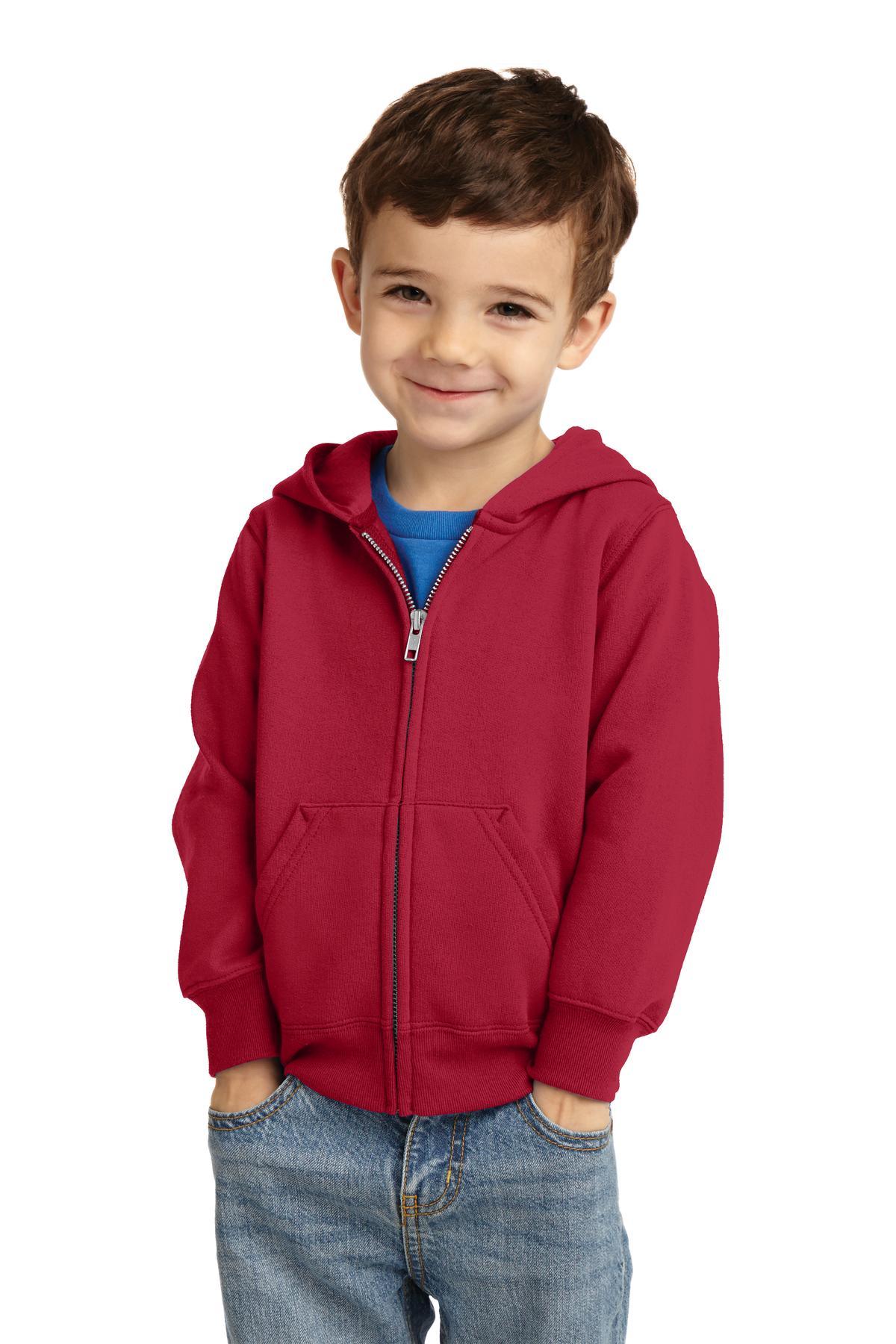 Port & Company Toddler Core Fleece Full-Zip Hooded Sweatshirt. CAR78TZH - Dresses Max