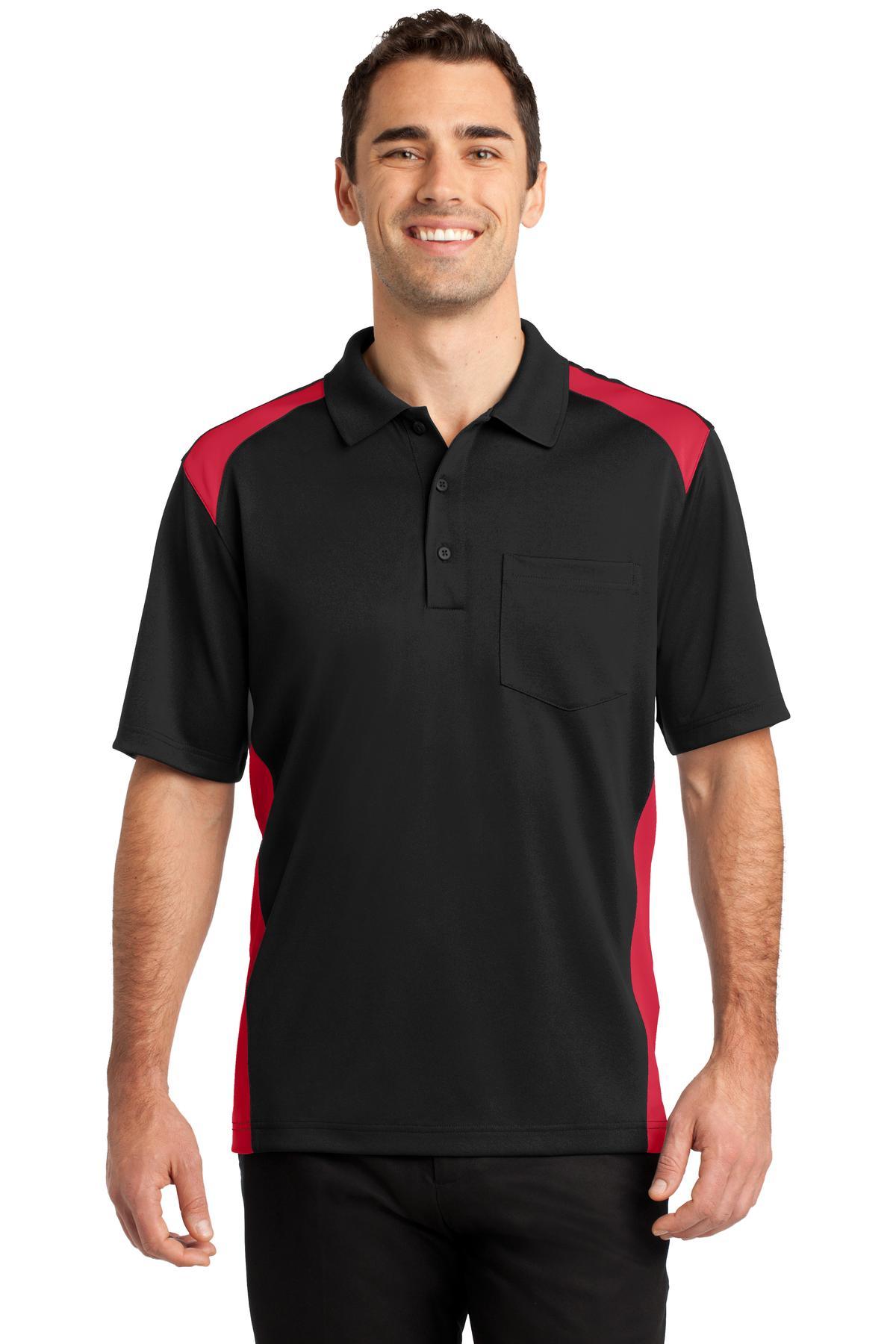 CornerStone Select Snag-Proof Two Way Colorblock Pocket Polo. CS416 - Dresses Max