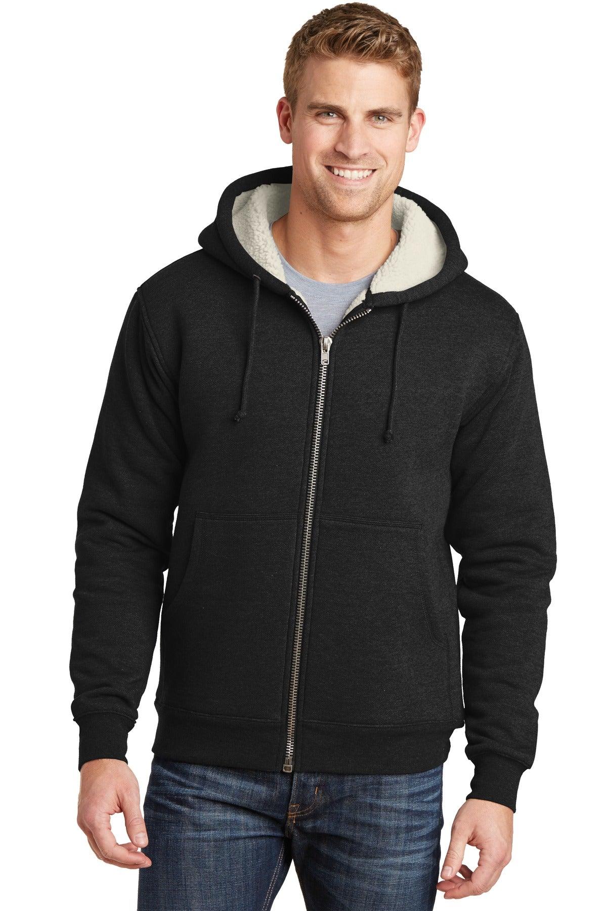 CornerStone Heavyweight Sherpa-Lined Hooded Fleece Jacket. CS625 - Dresses Max