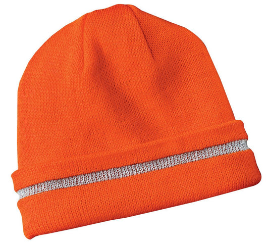 CornerStone - Enhanced Visibility Beanie with Reflective Stripe. CS800 - Dresses Max