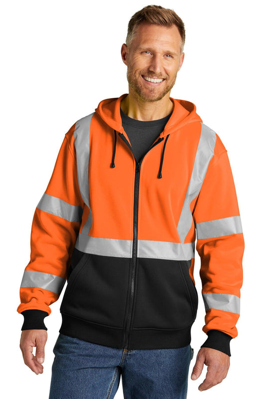 CornerStone A107 Class 3 Heavy-Duty Fleece Full-Zip Hoodie CSF300 - Dresses Max