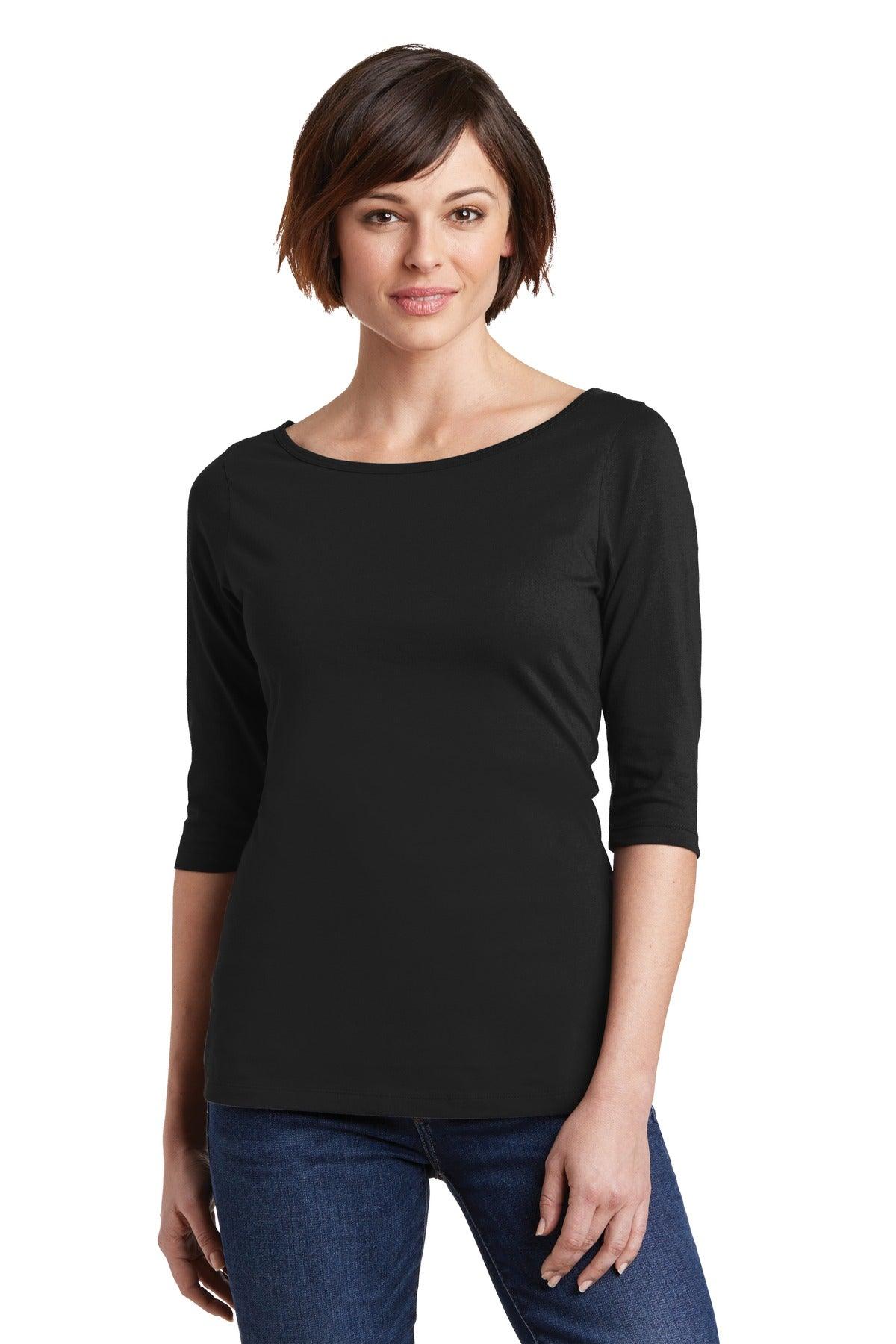 District Women's Perfect Weight 3/4-Sleeve Tee. DM107L - Dresses Max