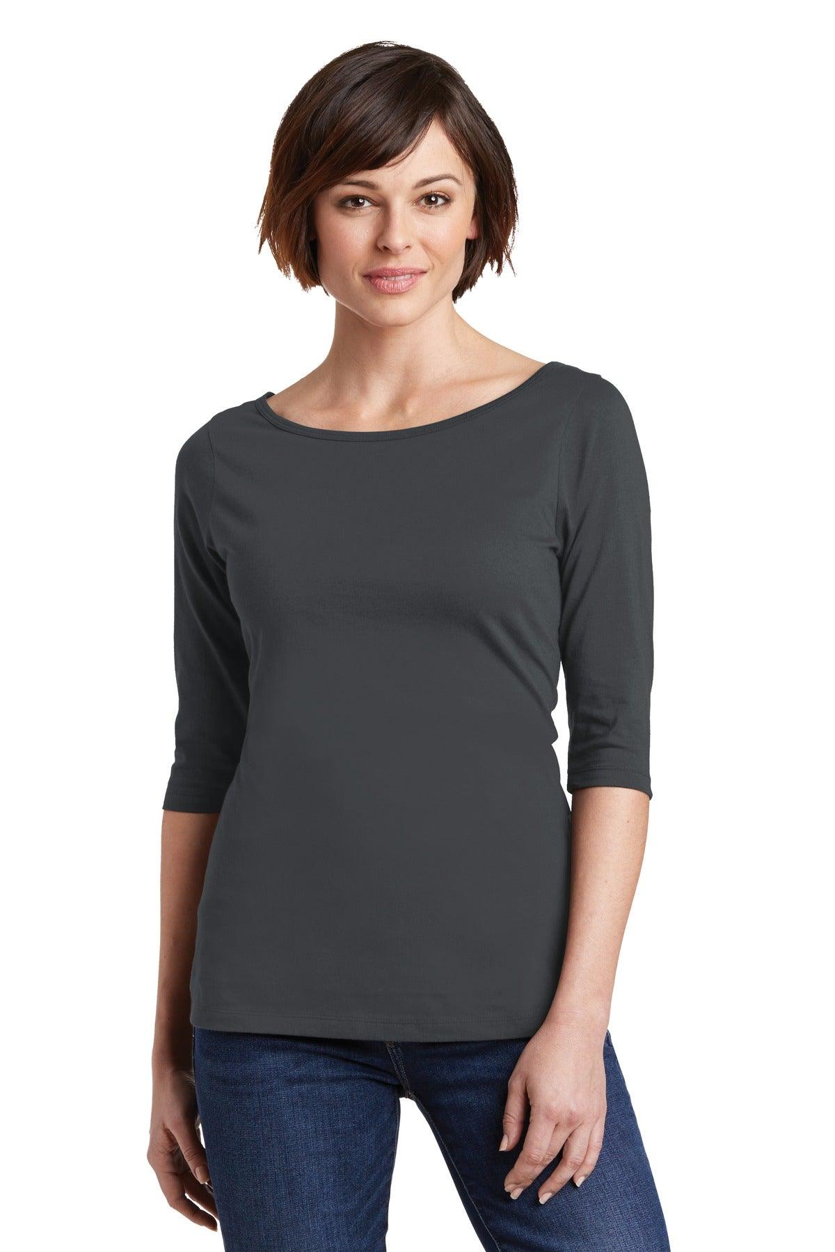 District Women's Perfect Weight 3/4-Sleeve Tee. DM107L - Dresses Max