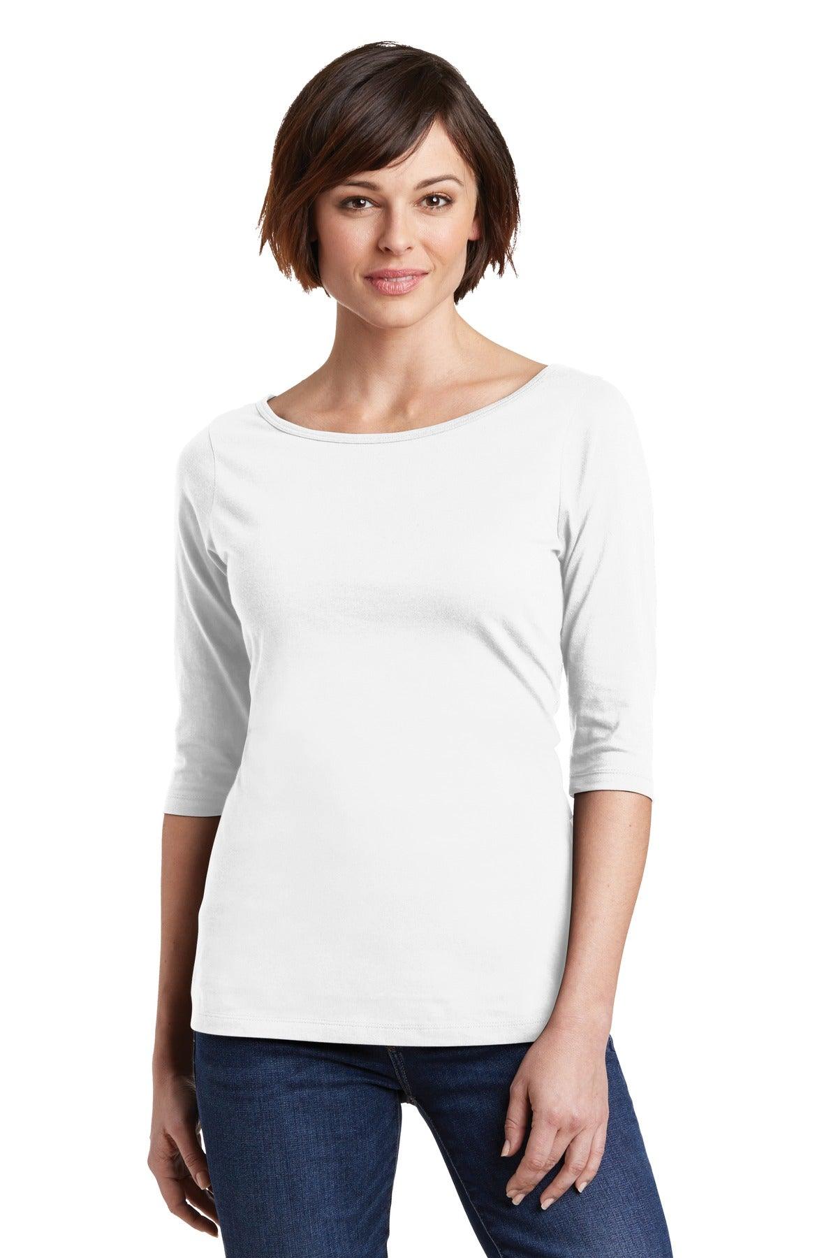 District Women's Perfect Weight 3/4-Sleeve Tee. DM107L - Dresses Max
