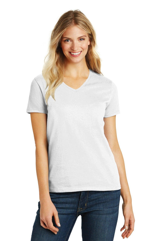 District Women's Perfect Blend V-Neck Tee. DM1190L - Dresses Max