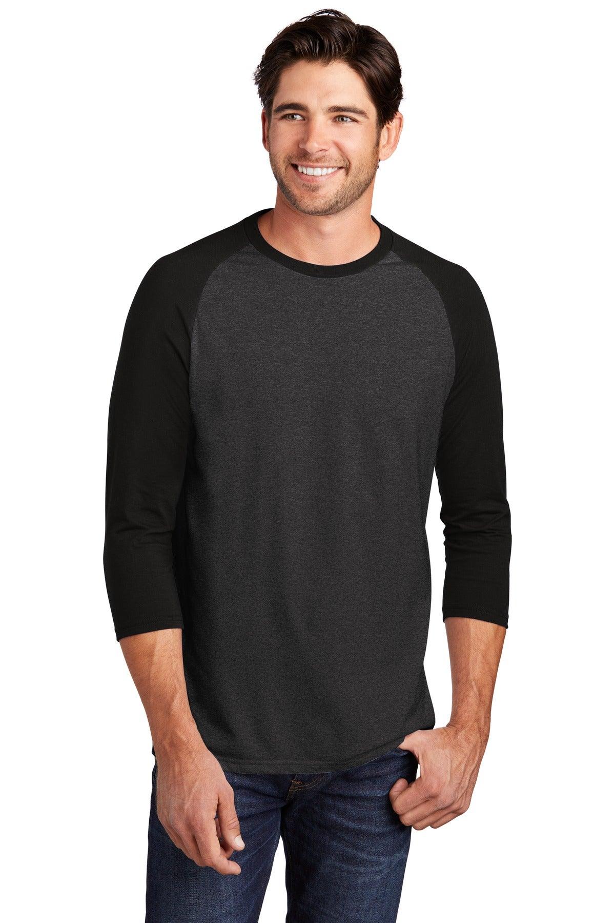 District Perfect Tri 3/4-Sleeve Raglan. DM136 - Dresses Max