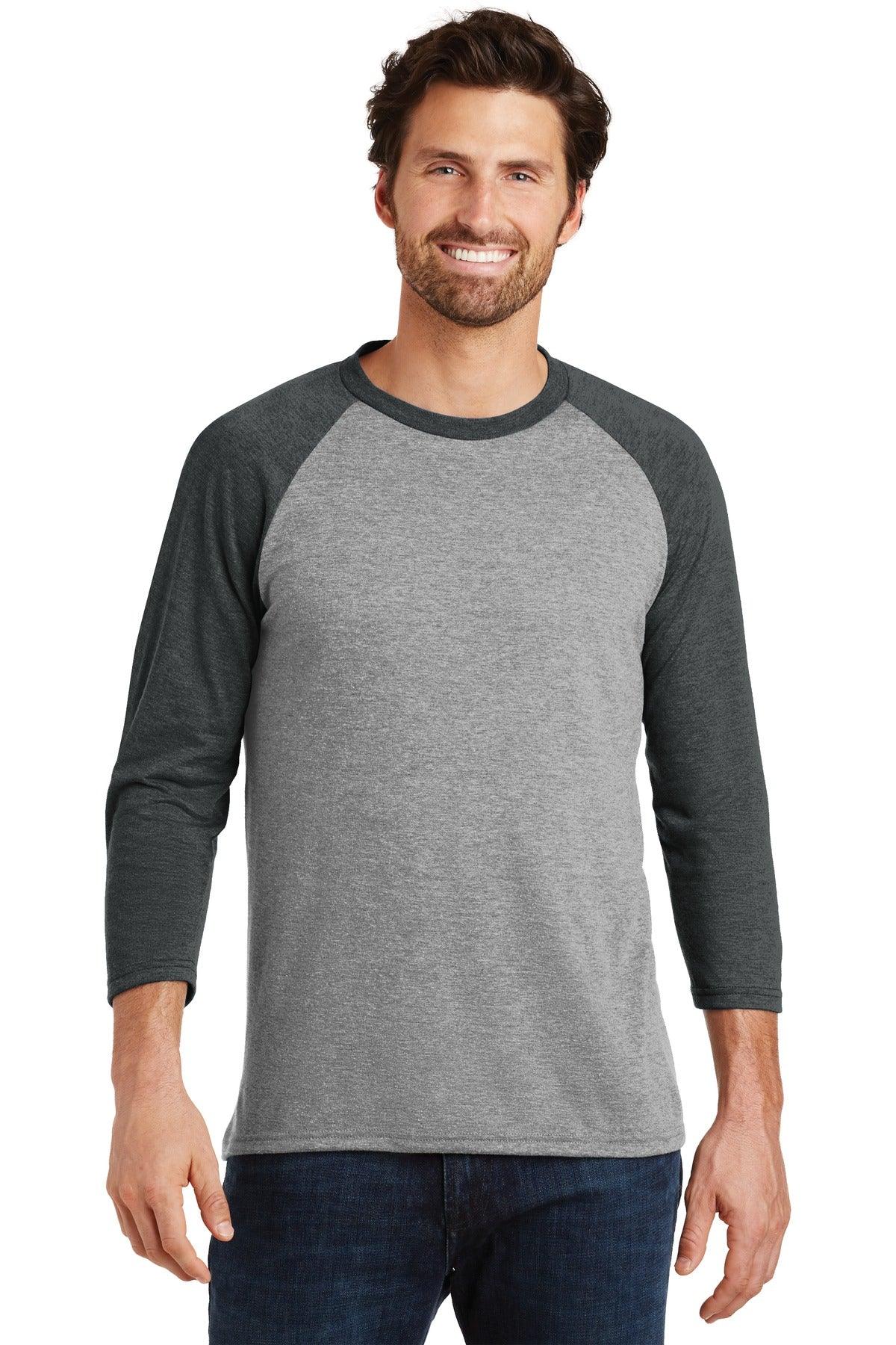 District Perfect Tri 3/4-Sleeve Raglan. DM136 - Dresses Max