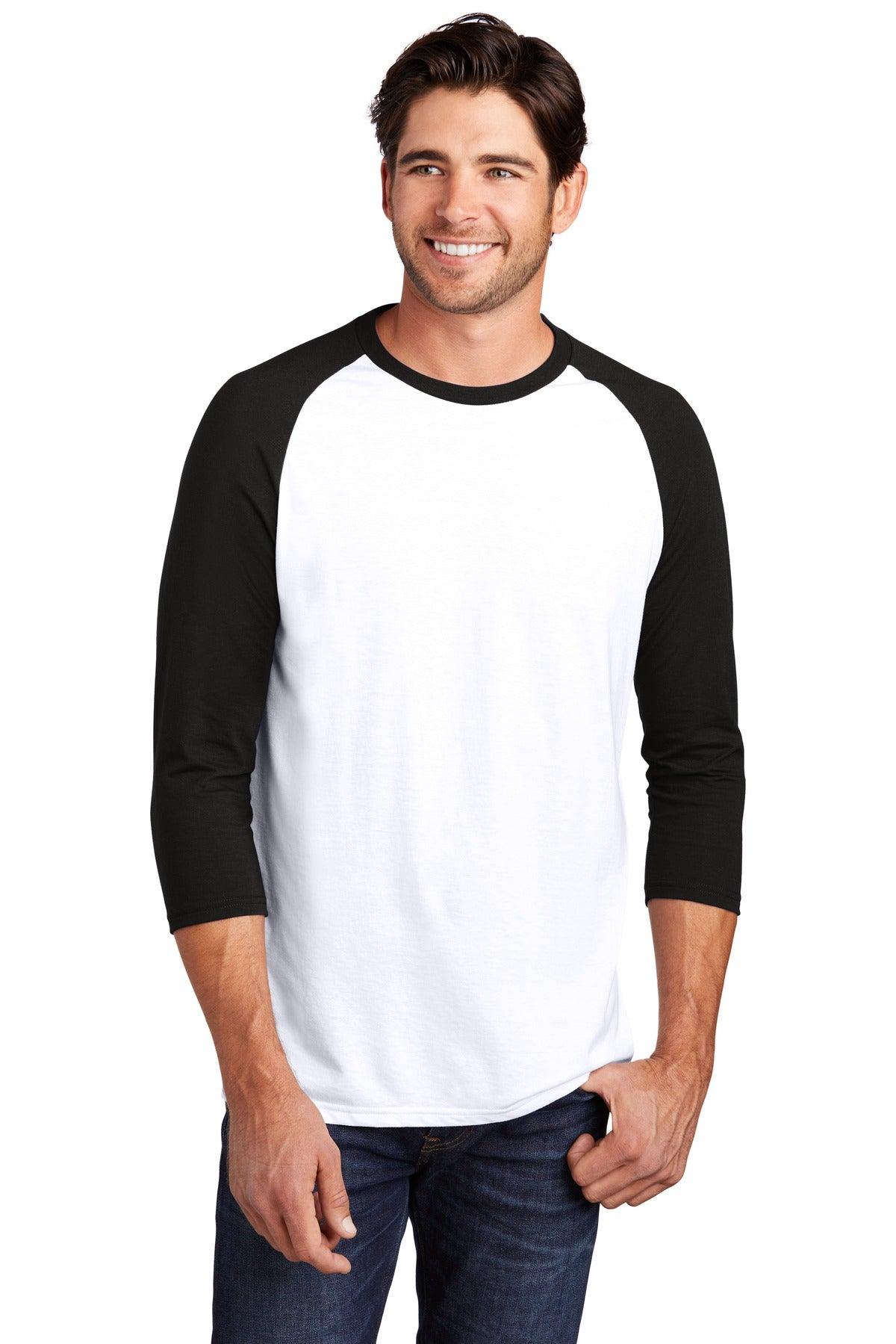 District Perfect Tri 3/4-Sleeve Raglan. DM136 - Dresses Max