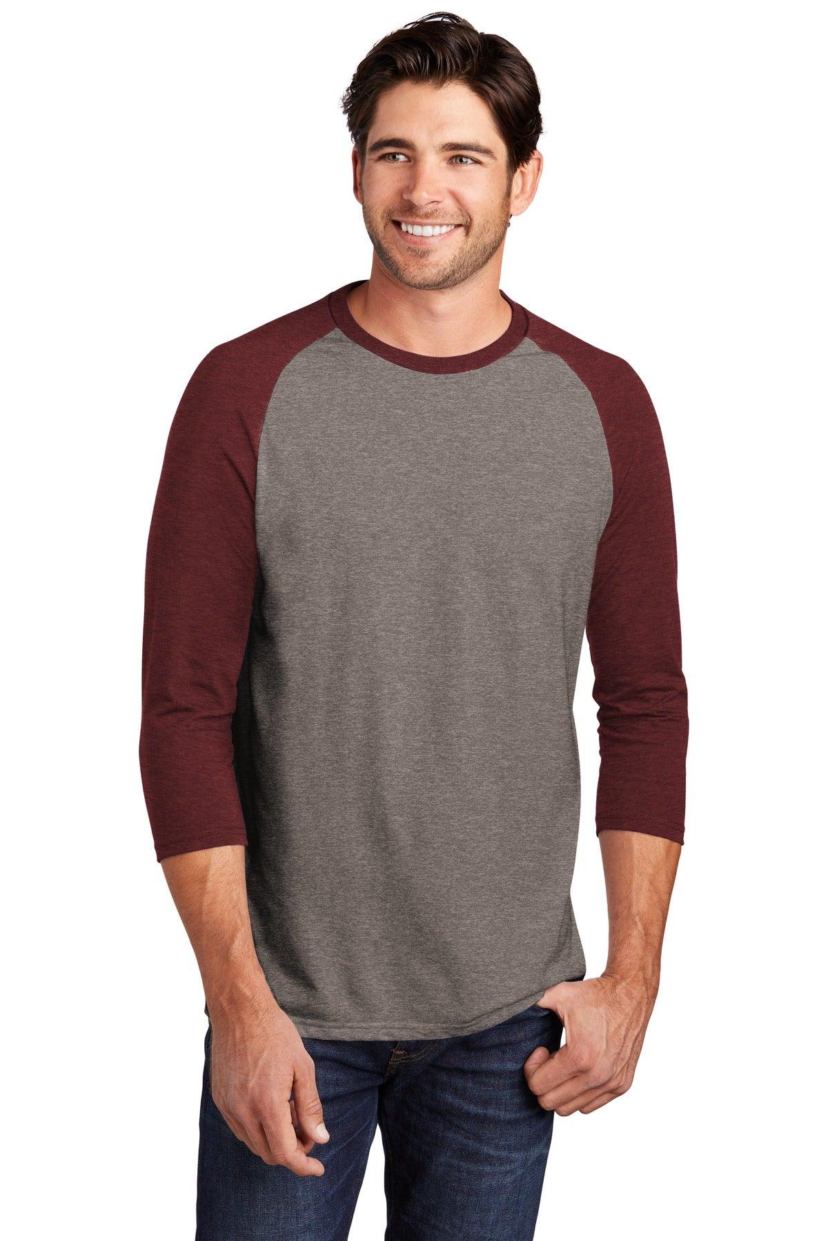 District Perfect Tri 3/4-Sleeve Raglan. DM136 - Dresses Max