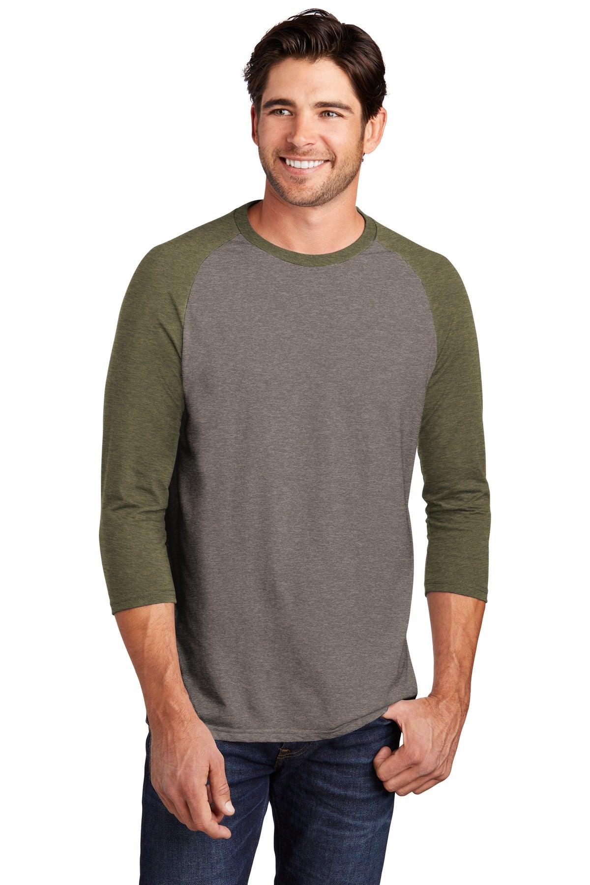District Perfect Tri 3/4-Sleeve Raglan. DM136 - Dresses Max