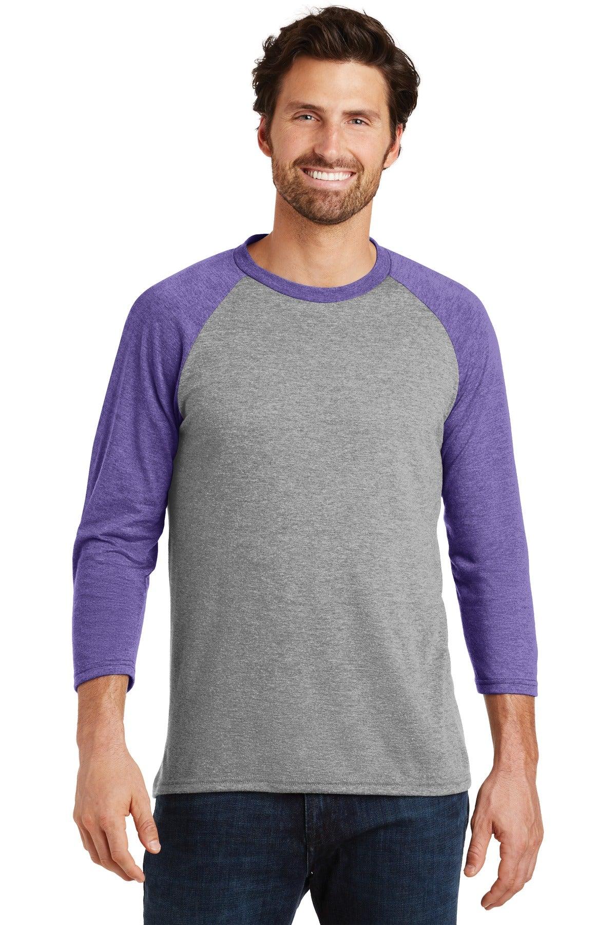 District Perfect Tri 3/4-Sleeve Raglan. DM136 - Dresses Max