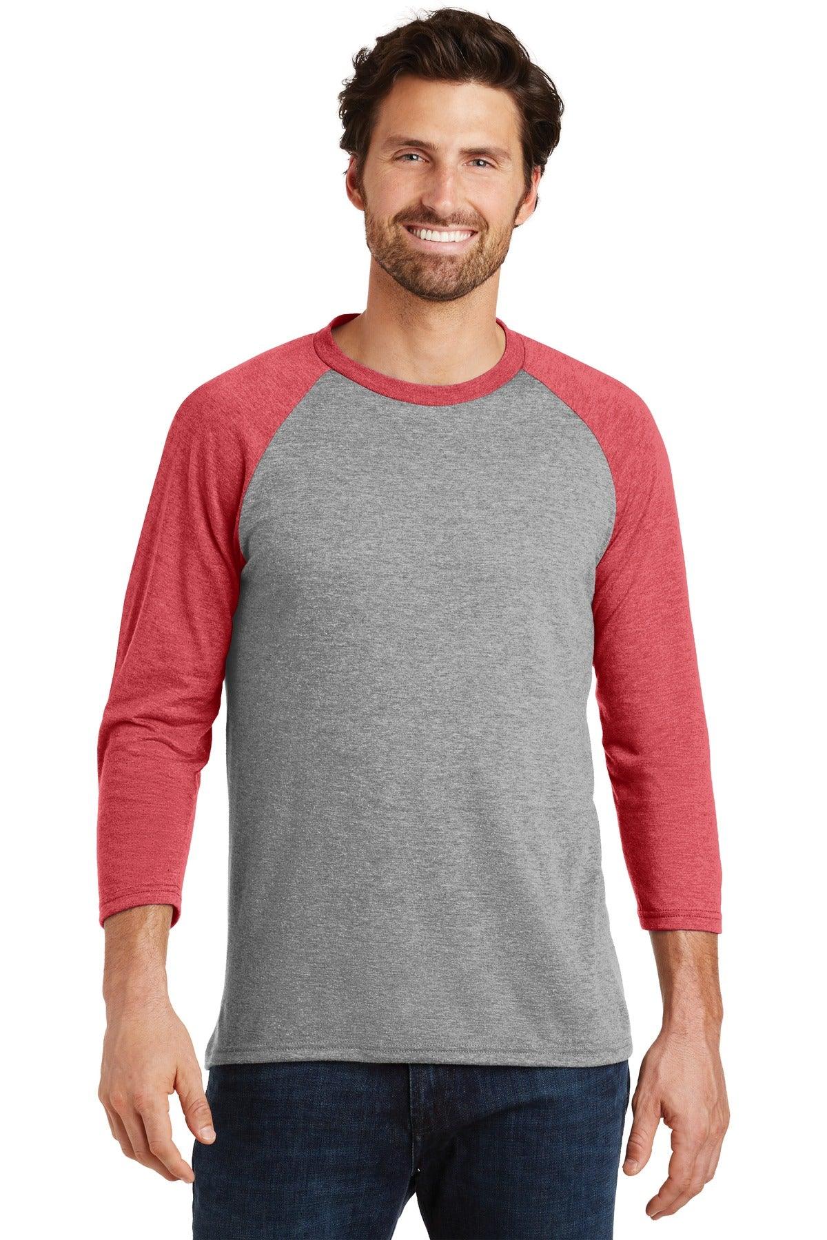 District Perfect Tri 3/4-Sleeve Raglan. DM136 - Dresses Max