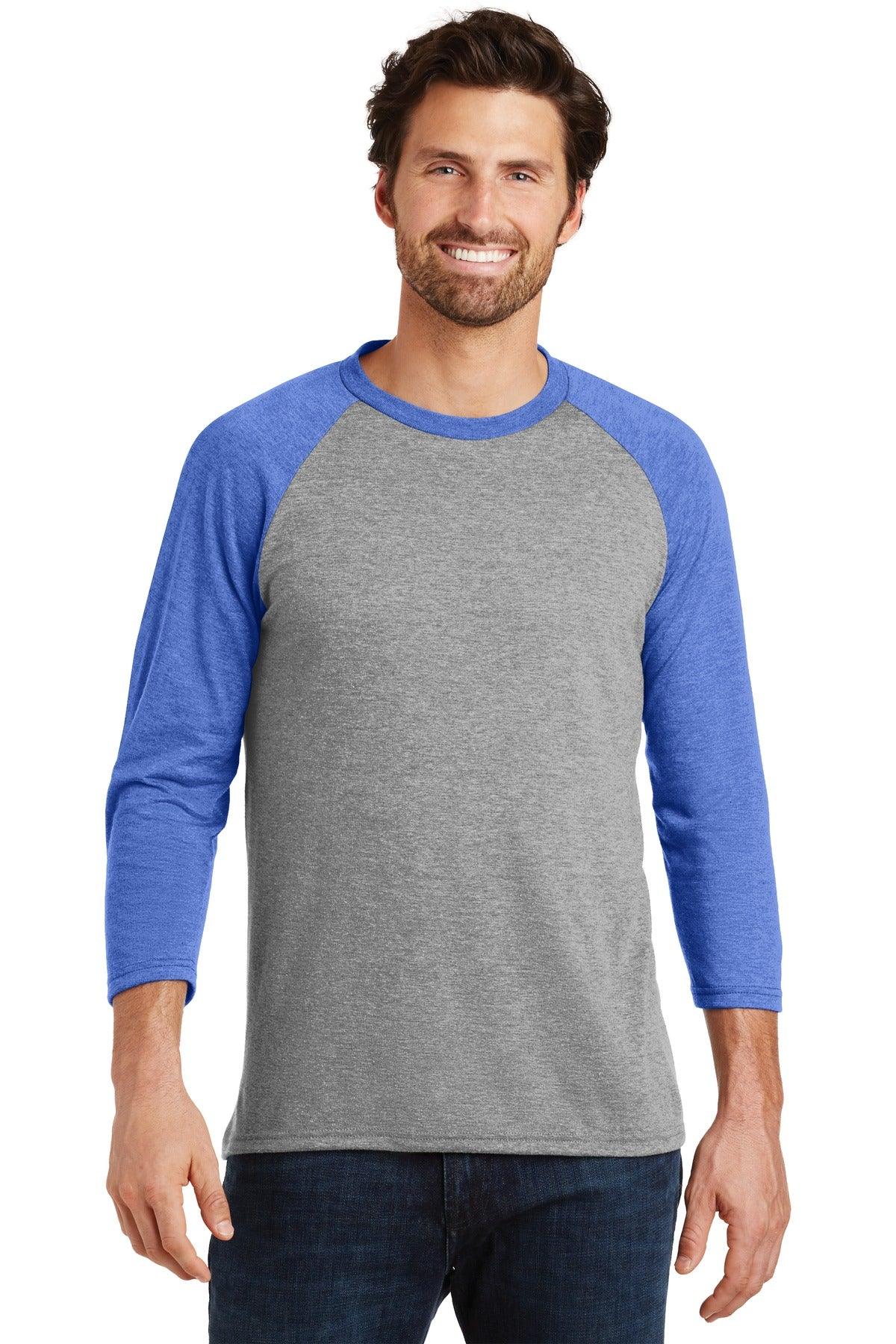 District Perfect Tri 3/4-Sleeve Raglan. DM136 - Dresses Max
