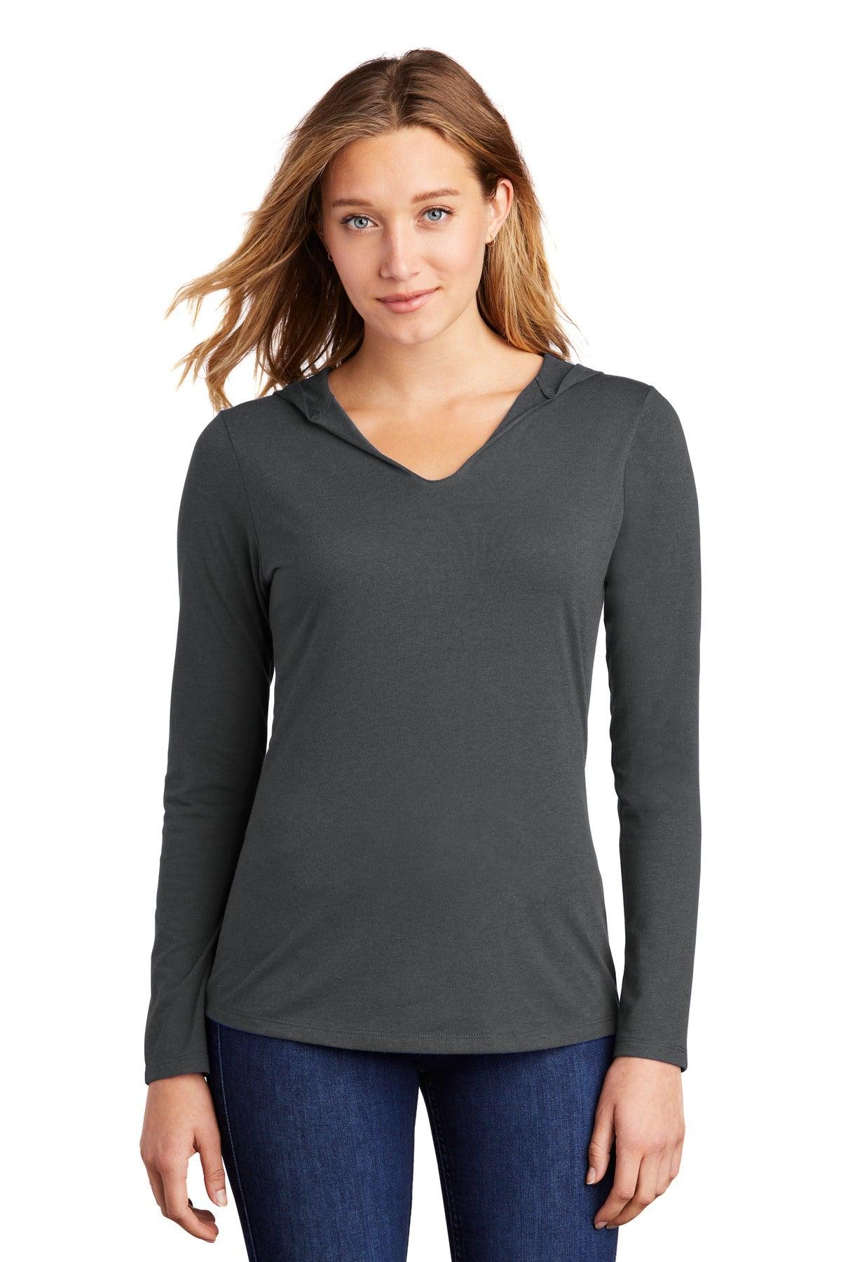 District Women's Perfect Tri Long Sleeve Hoodie. DM139L - Dresses Max