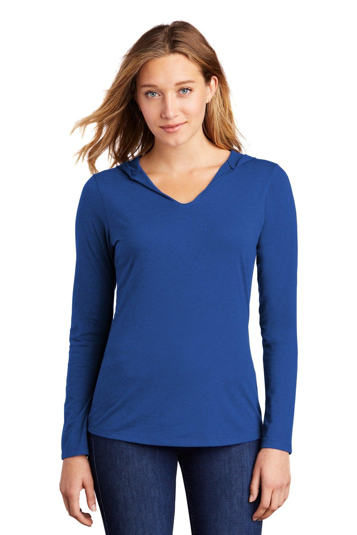 District Women's Perfect Tri Long Sleeve Hoodie. DM139L - Dresses Max
